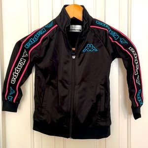Kappa ACTIVE Artem Logo Tape Black Track Jacket Youth Size 4
